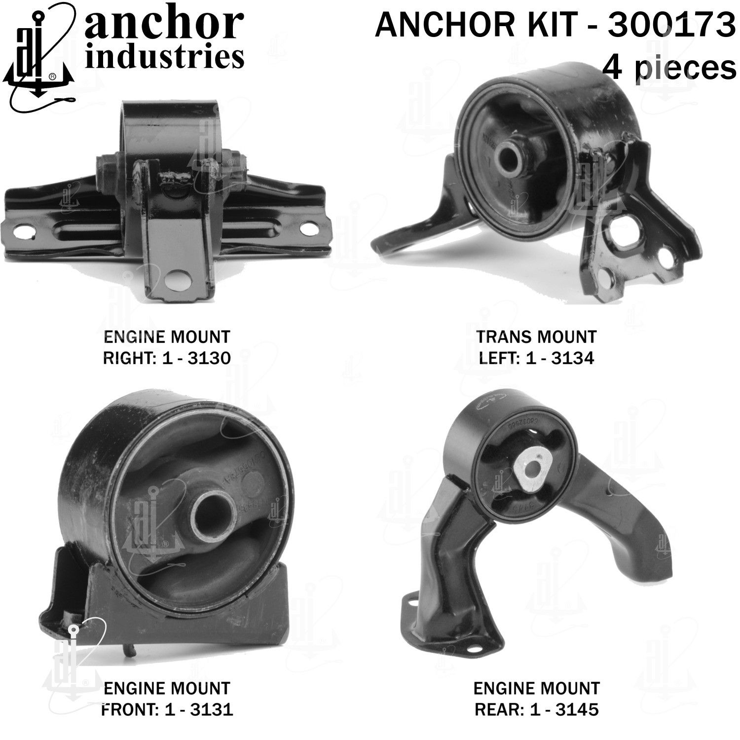 2017, 2016, 2015, 2014, 2013, 2012, 2011, 2010, 2009, 2008, 2007 Jeep Compass Engine Mount Kit