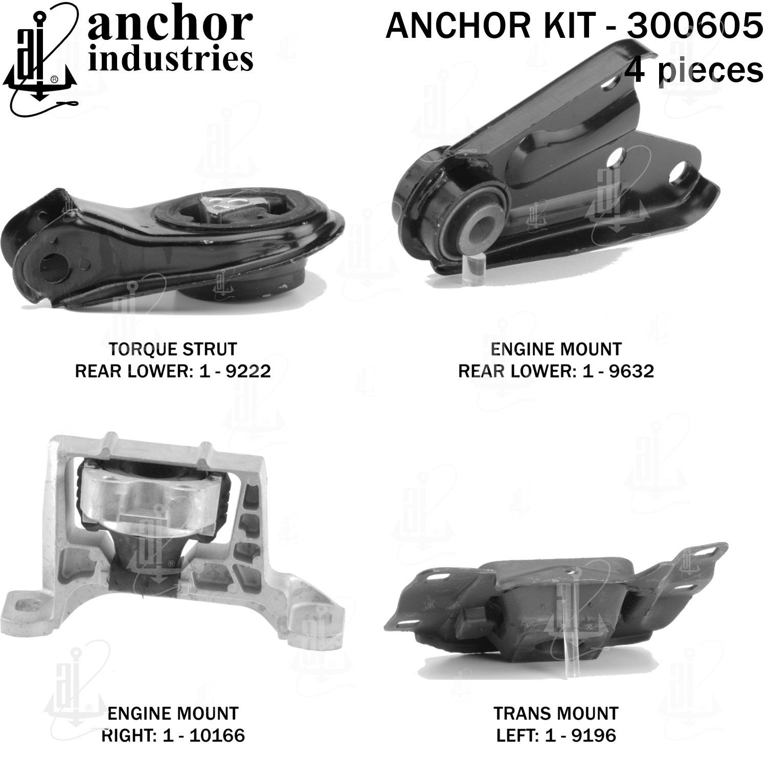 2009, 2008, 2007, 2006, 2005, 2004 Mazda 3 Engine Mount Kit
