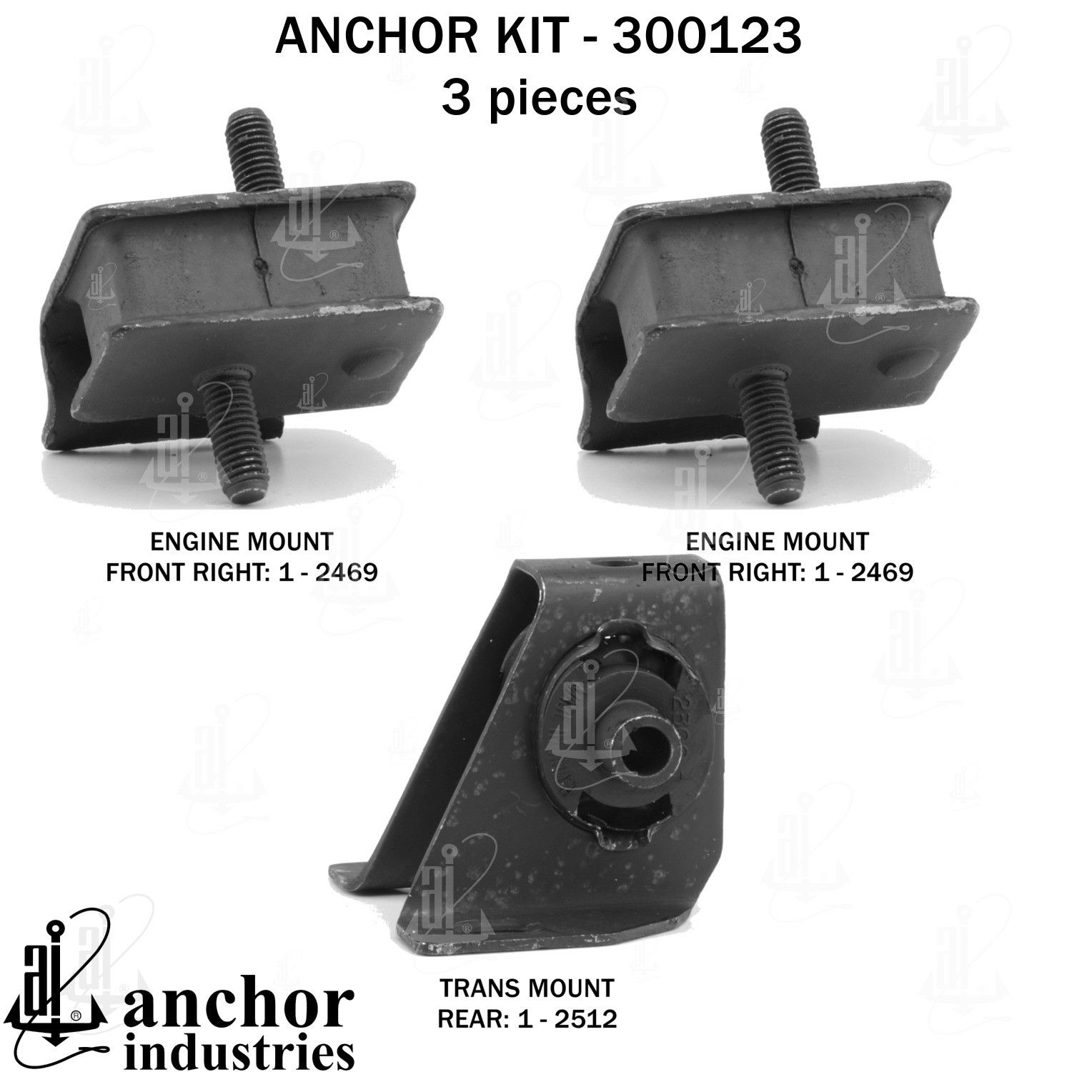1987, 1986, 1985, 1984, 1983, 1982, 1981, 1980, 1979 Dodge D100 Engine Mount Kit