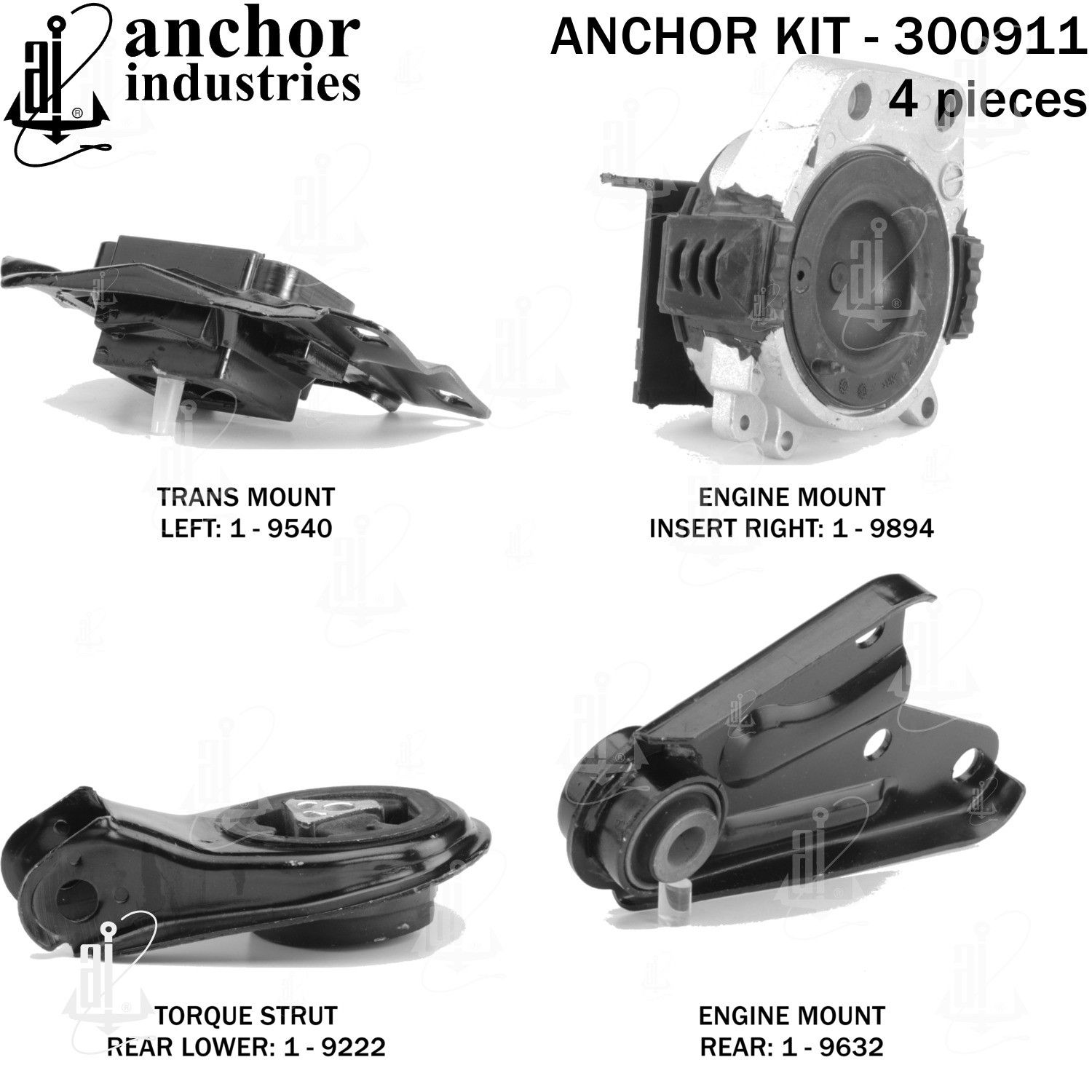 2013, 2012, 2011, 2010 Mazda 3 Engine Mount Kit