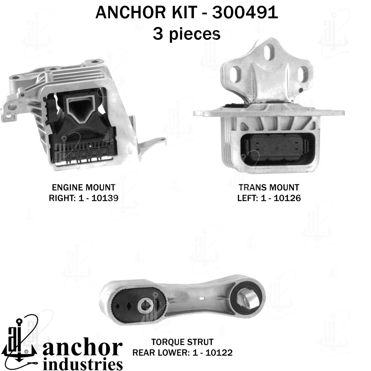 2022, 2021, 2020, 2019, 2018, 2017, 2016, 2015, 2014 Mini Cooper xDrive Gran Coupe Engine Mount Kit