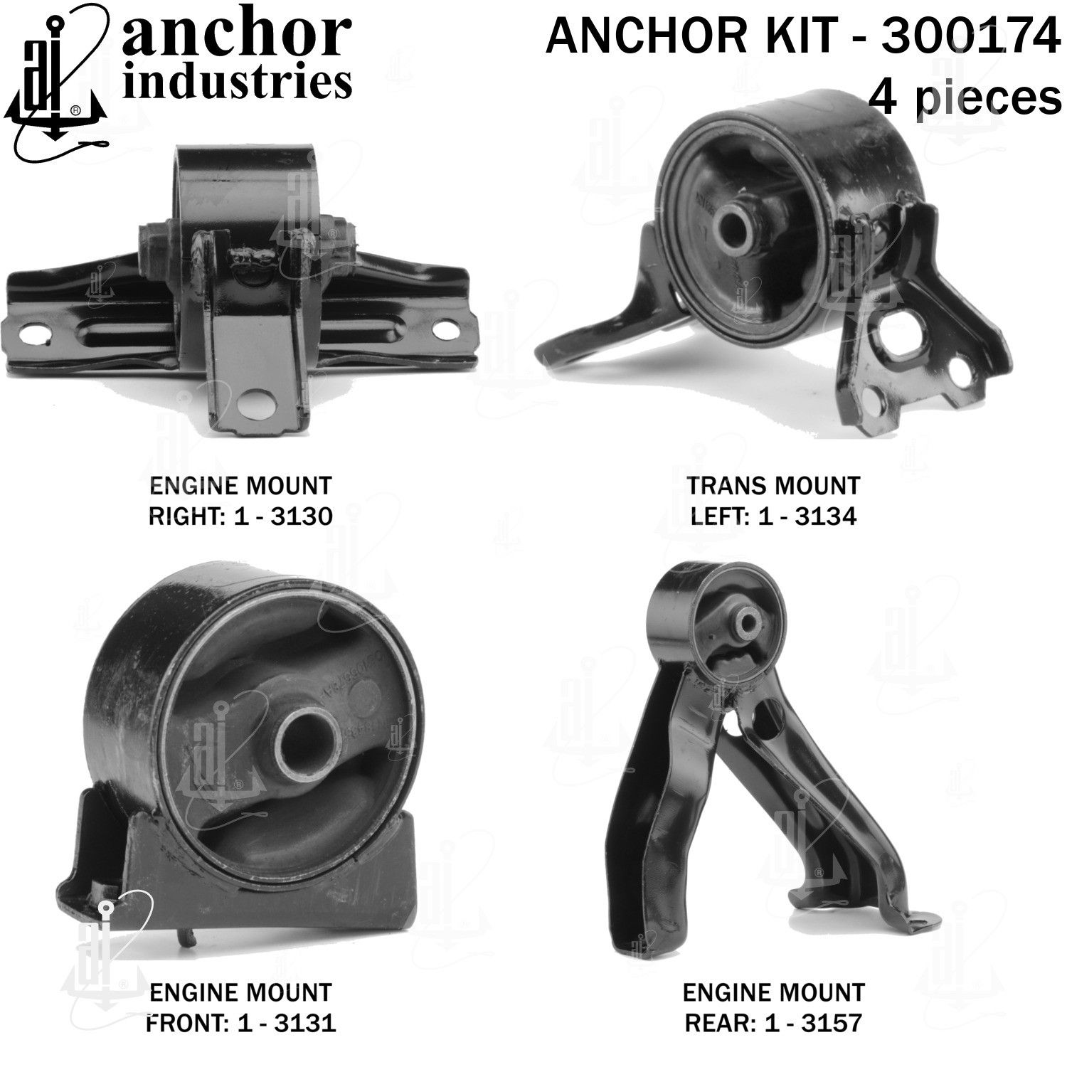 2017, 2016, 2015, 2014, 2013, 2012, 2011, 2010, 2009, 2008, 2007 Jeep Compass Engine Mount Kit