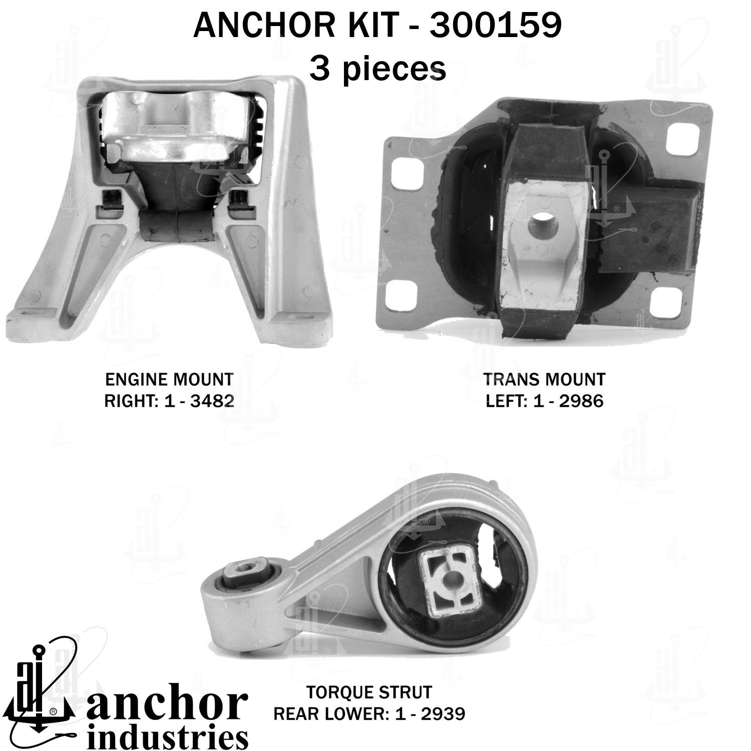 2013, 2012, 2011, 2010 Ford Transit Connect Connect Engine Mount Kit