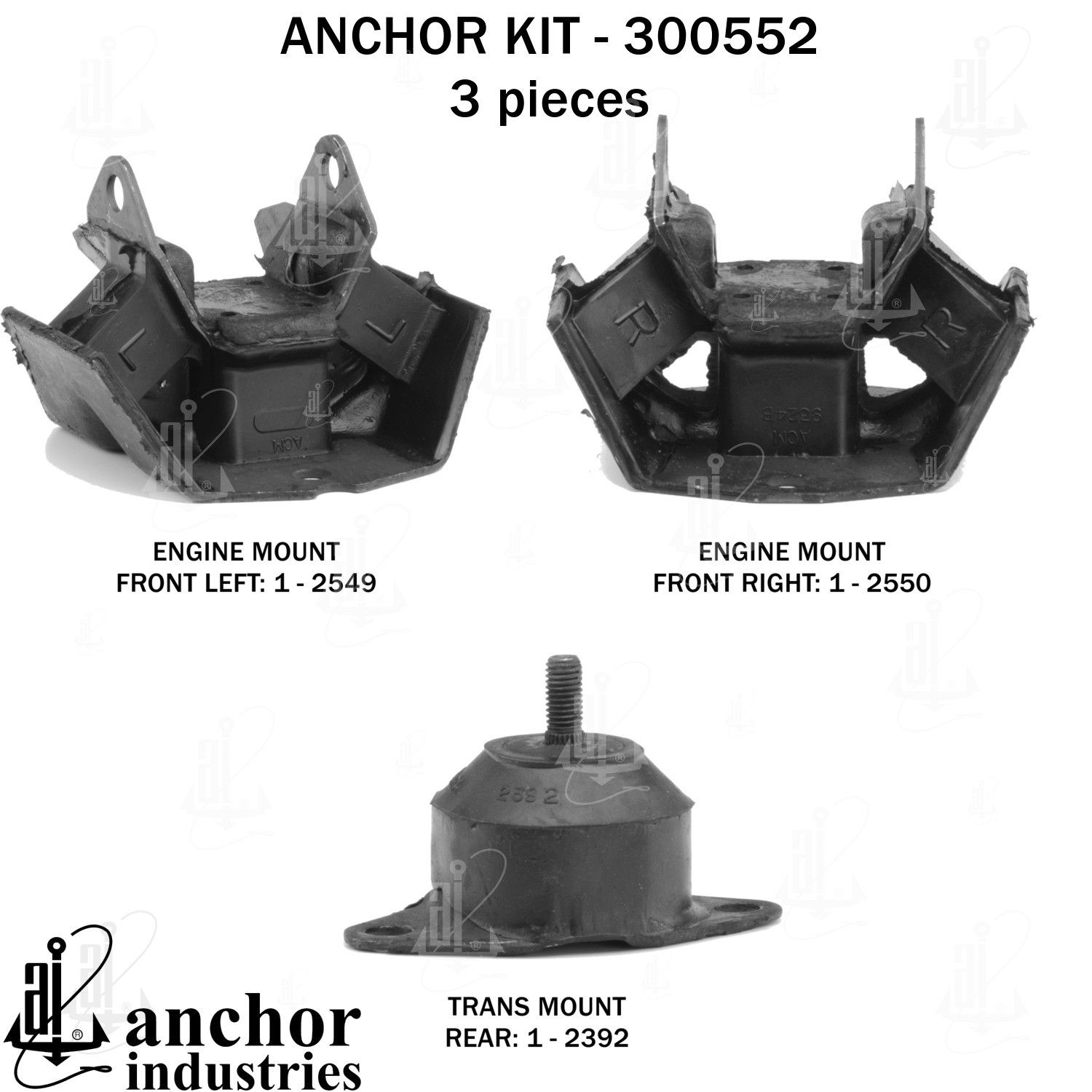 1990, 1989, 1988, 1987, 1986, 1985 Chevrolet Astro Engine Mount Kit