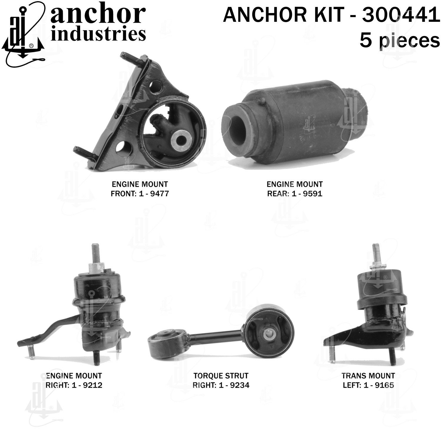 2007, 2006, 2005, 2004 Toyota Highlander Engine Mount Kit