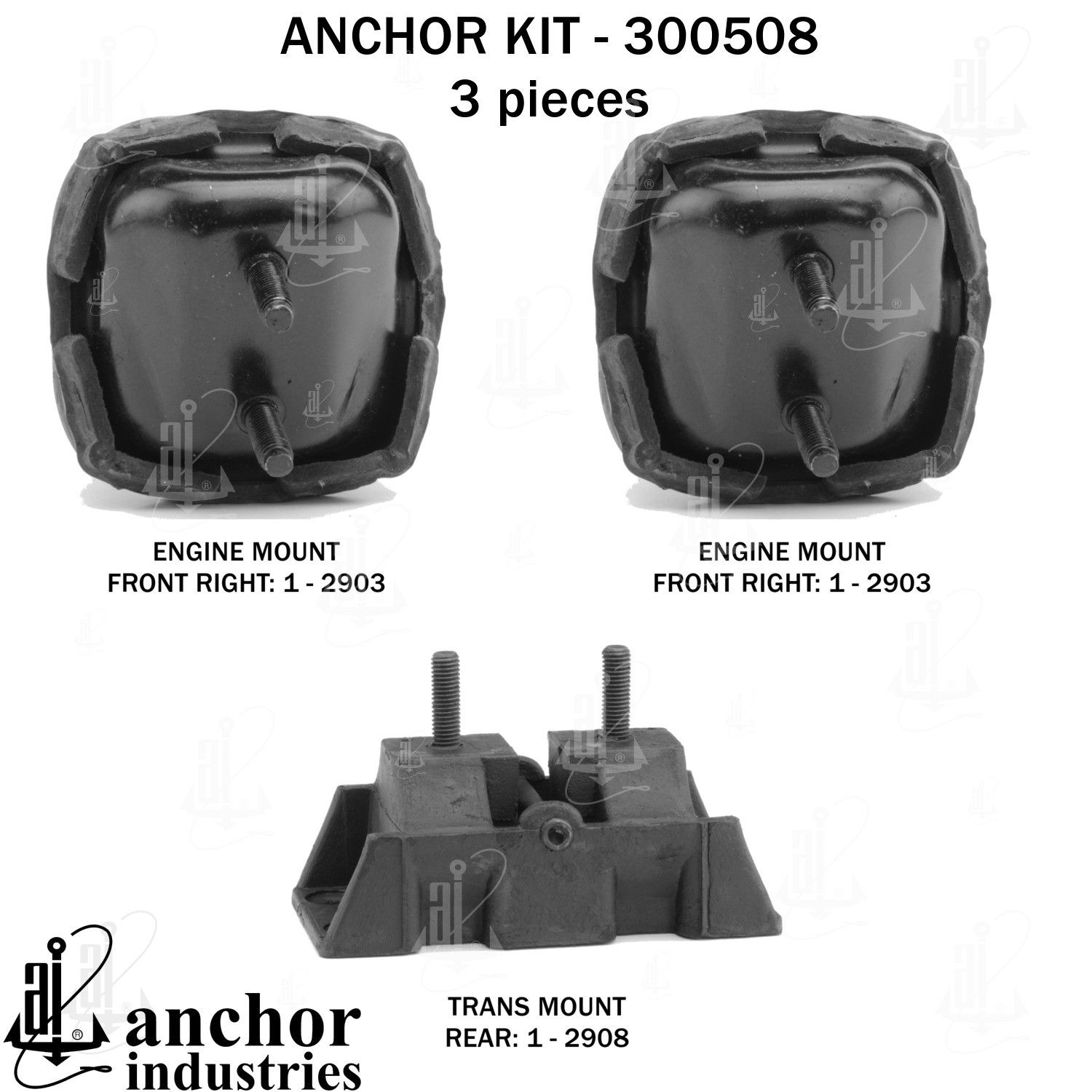 2004, 2003, 2002, 2001, 2000, 1999, 1998 Dodge Intrepid Engine Mount Kit