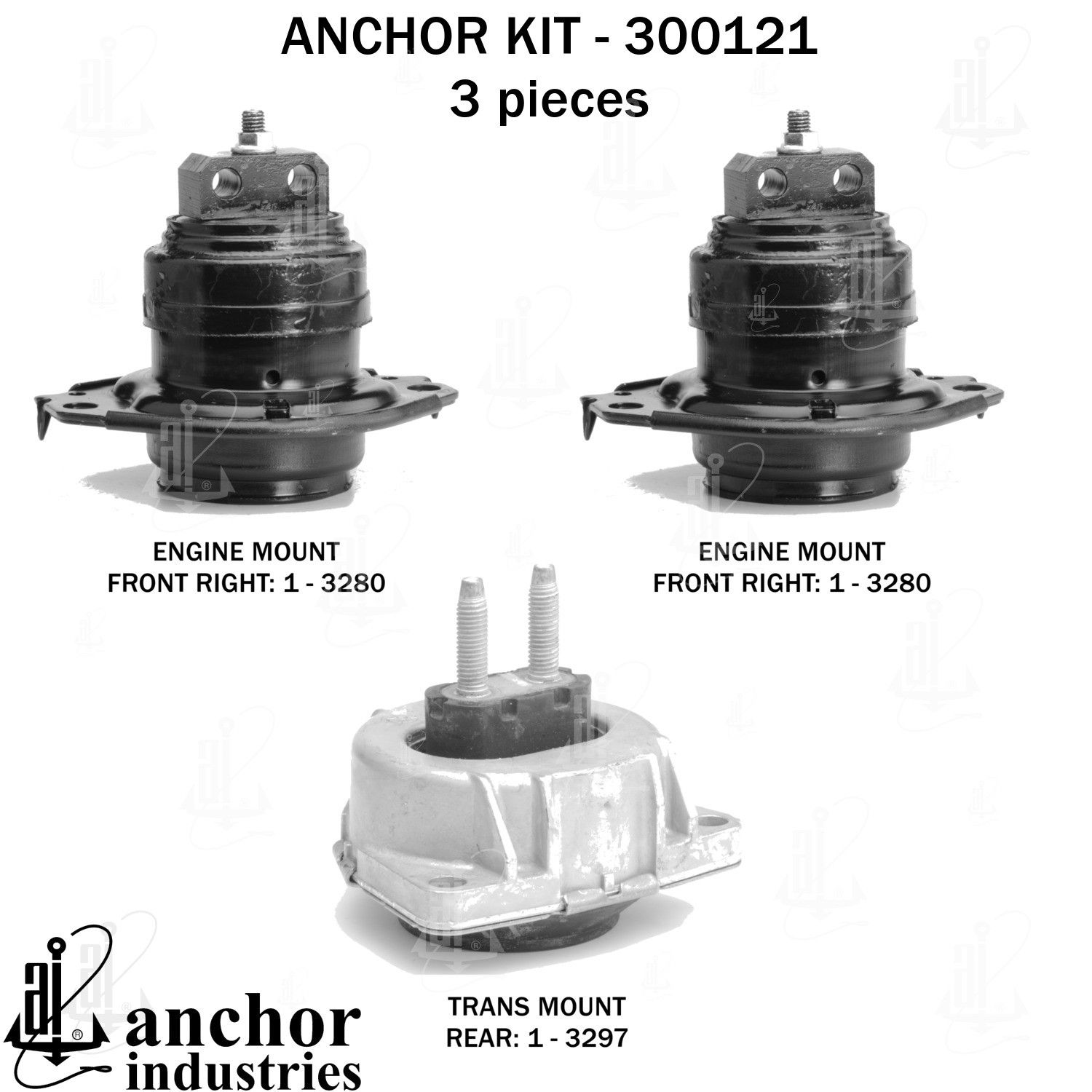 2022, 2021, 2020, 2019, 2018, 2017, 2016, 2015, 2014, 2013, 2012, 2011 Dodge Durango Engine Mount Kit