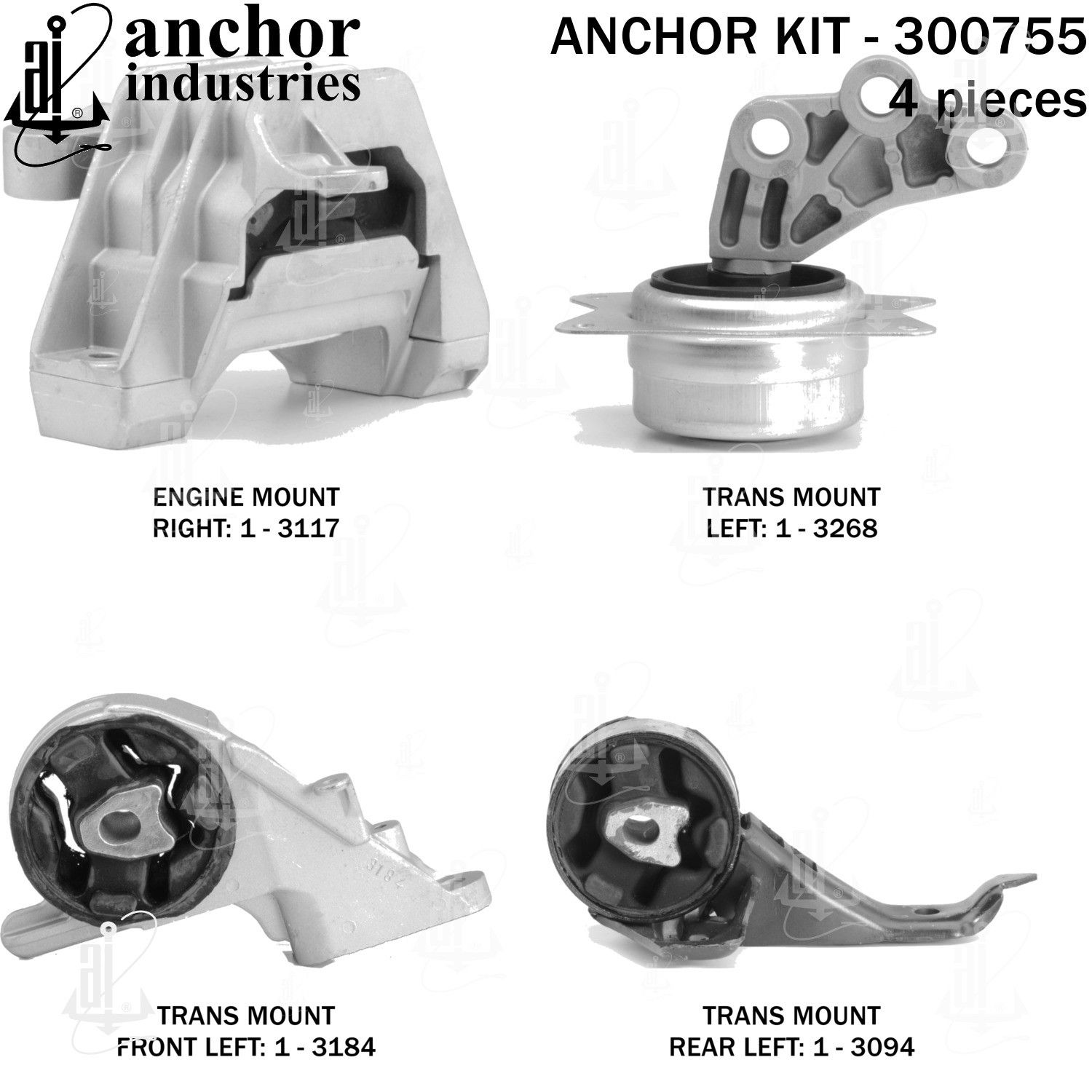 2007, 2006 Pontiac G6 Engine Mount Kit