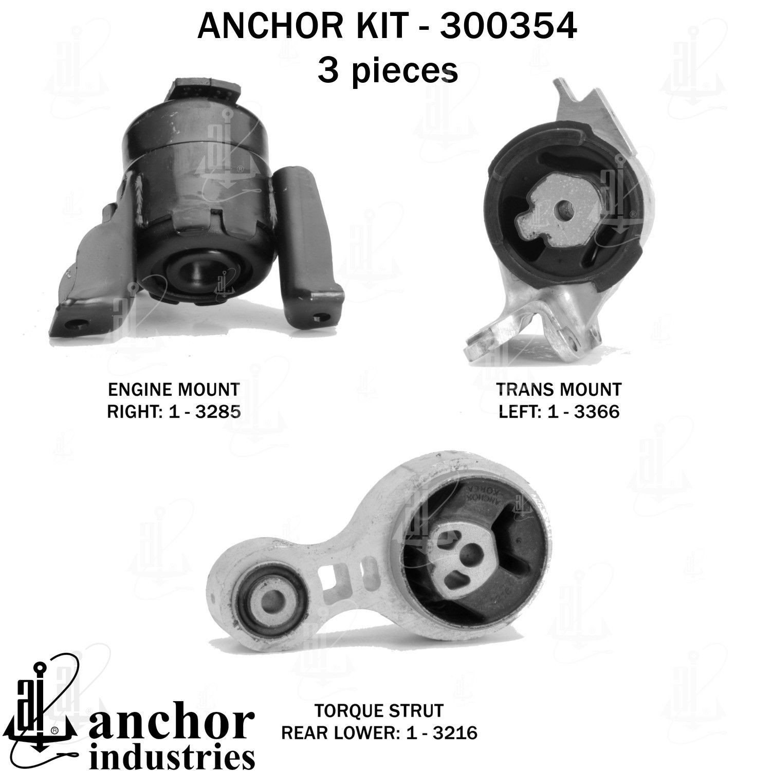 2012, 2011, 2010 Ford Fusion Engine Mount Kit