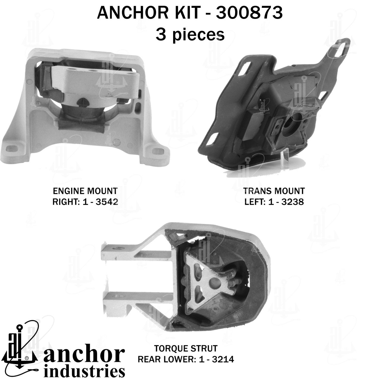 2022, 2021, 2020, 2019, 2018, 2017, 2016, 2015, 2014 Ford Transit Connect Engine Mount Kit