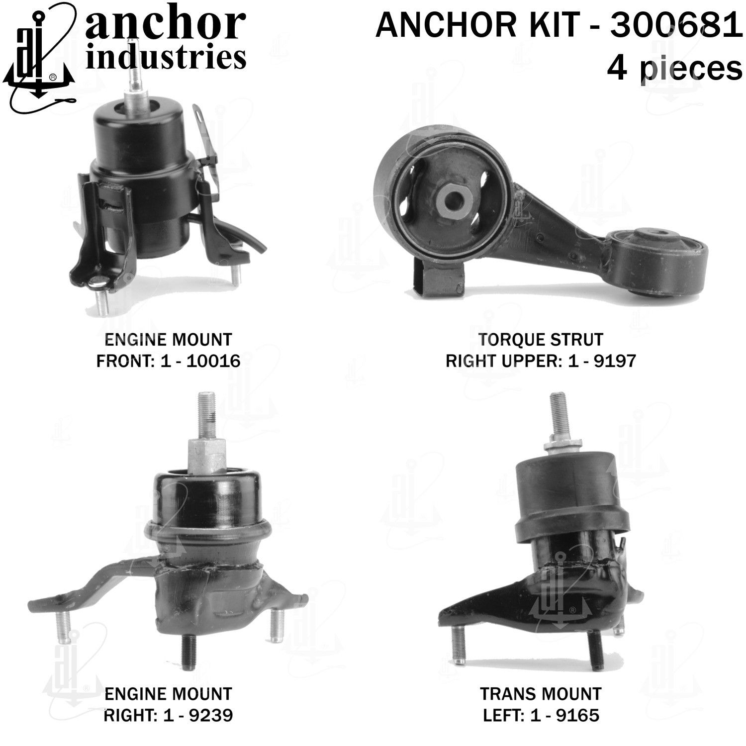 2003, 2002 Lexus ES300 Engine Mount Kit