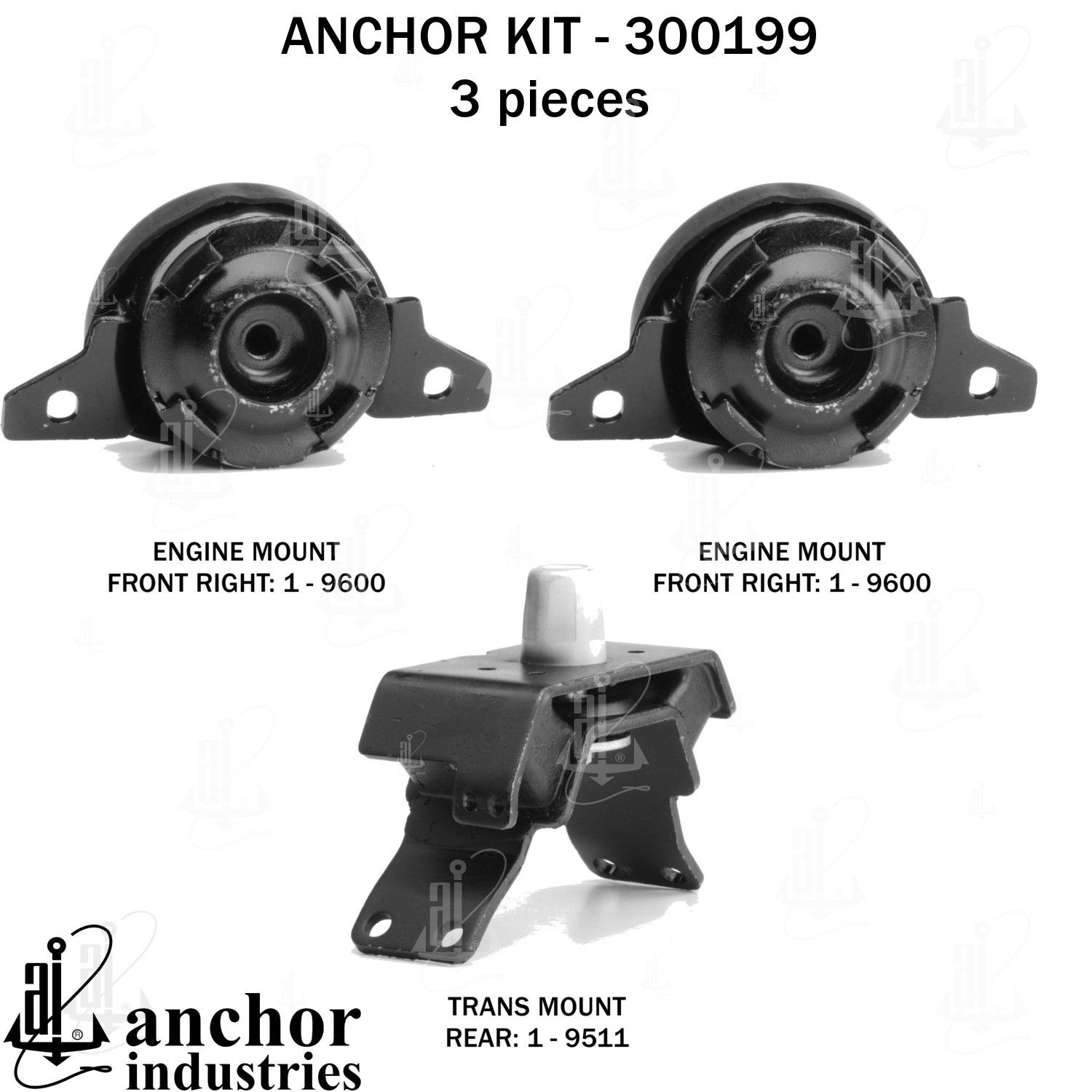 2009, 2008, 2007, 2006, 2005, 2004, 2003 Lexus GX470 Engine Mount Kit