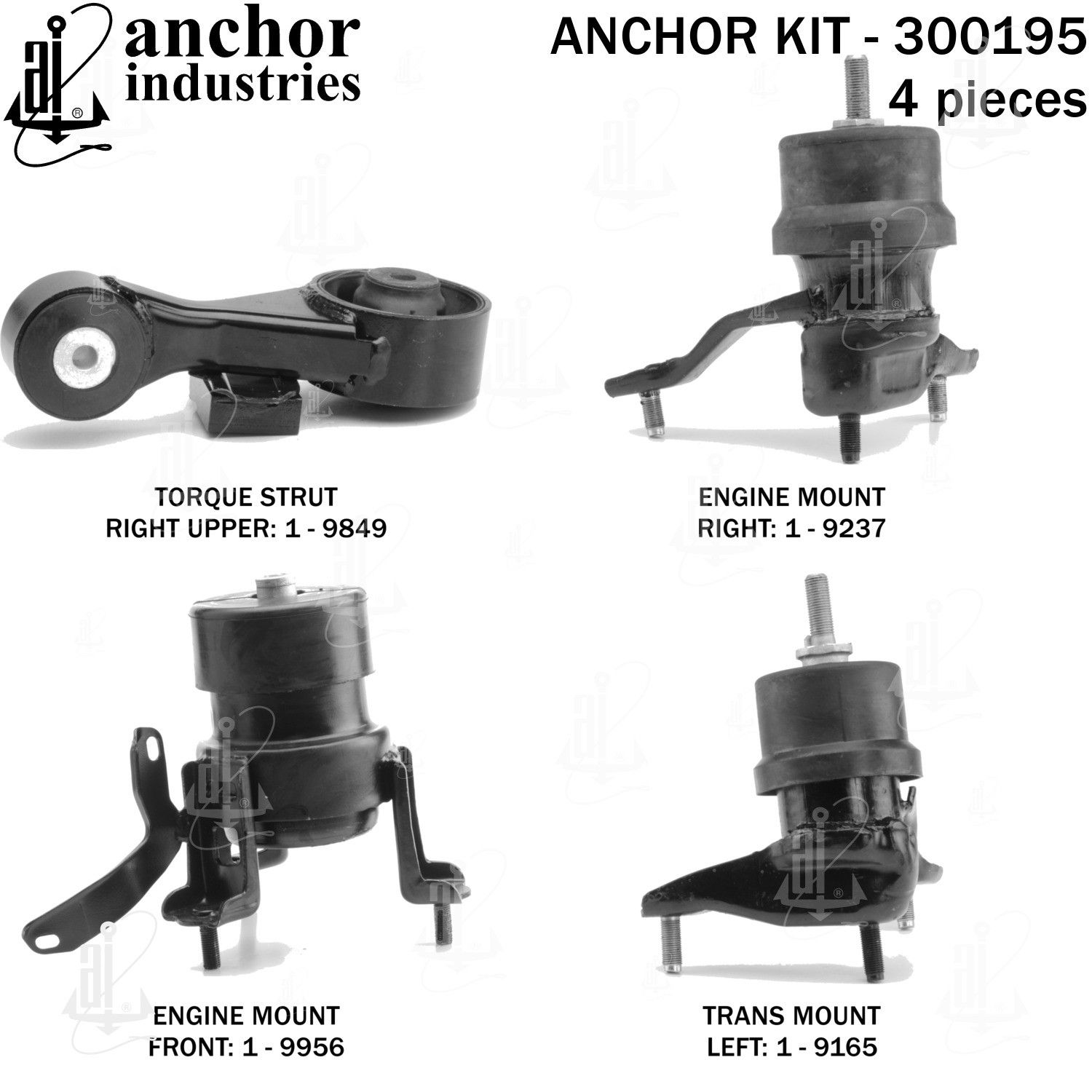 2017, 2016, 2015, 2014, 2013 Lexus ES300h Engine Mount Kit