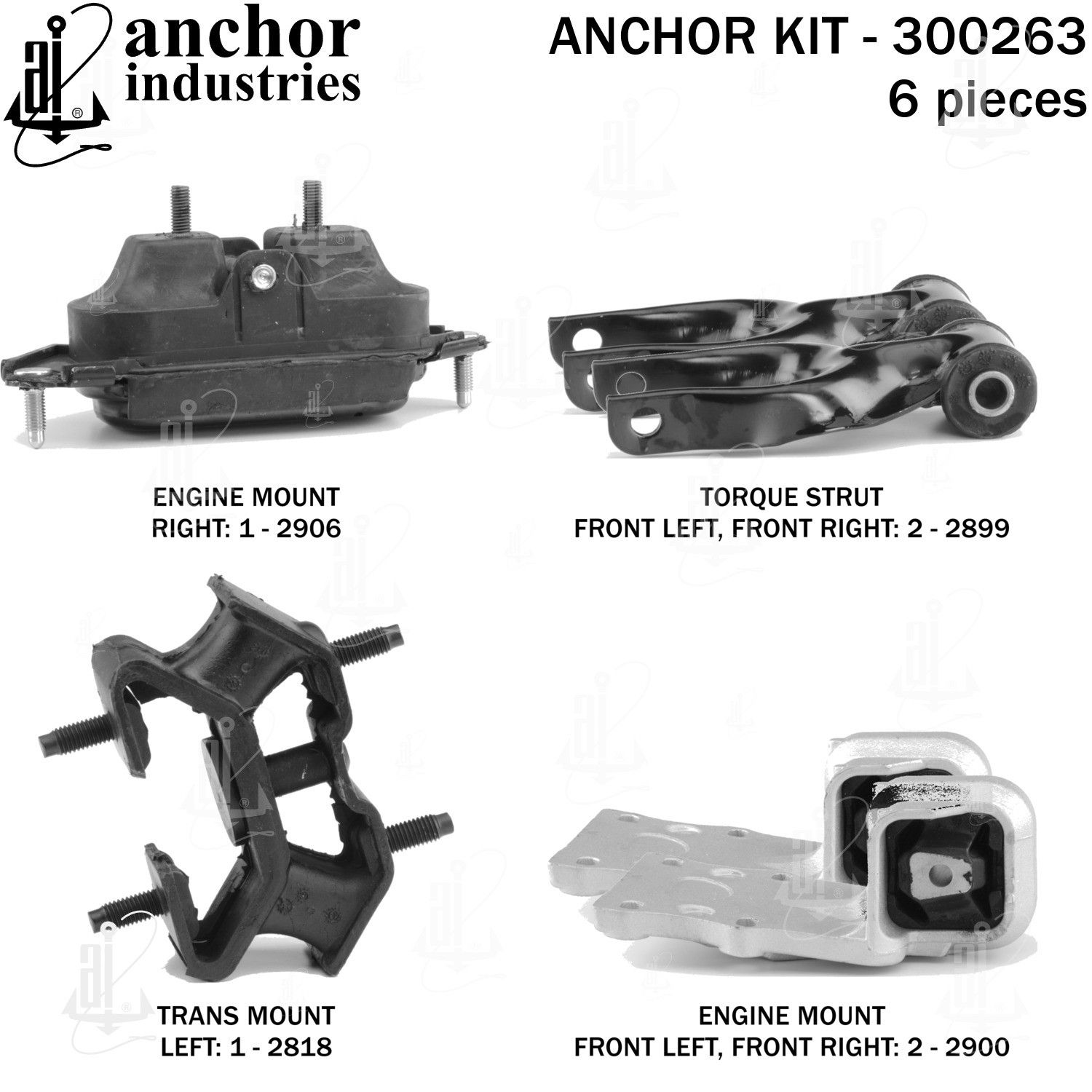 2005, 2004, 2003, 2002, 2001 Pontiac Aztek Engine Mount Kit