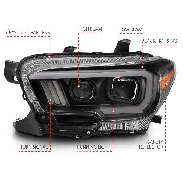 2016-2020 Toyota Tacoma Headlight Set (ANZO)