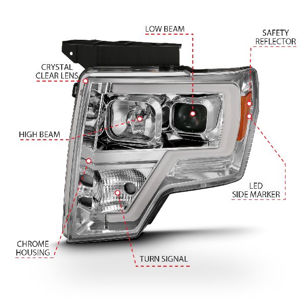 2009-2014 Ford F-150 Headlight Assembly (ANZO)
