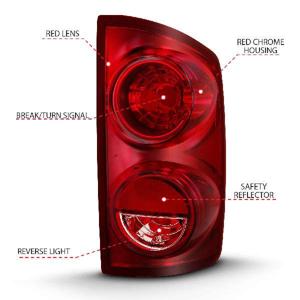 2007-2008 Dodge Ram 1500 Tail Light Set (ANZO)