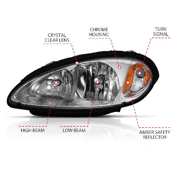 2001-2005 Chrysler PT Cruiser Headlight Assembly (ANZO)