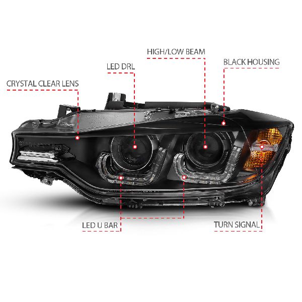2012-2015 BMW 320i Headlight Set (ANZO)