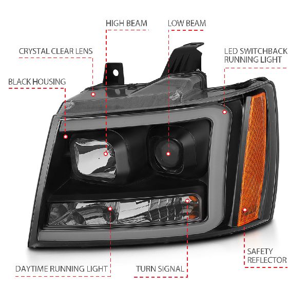 2007-2013 Chevrolet Avalanche Headlight Set (ANZO)