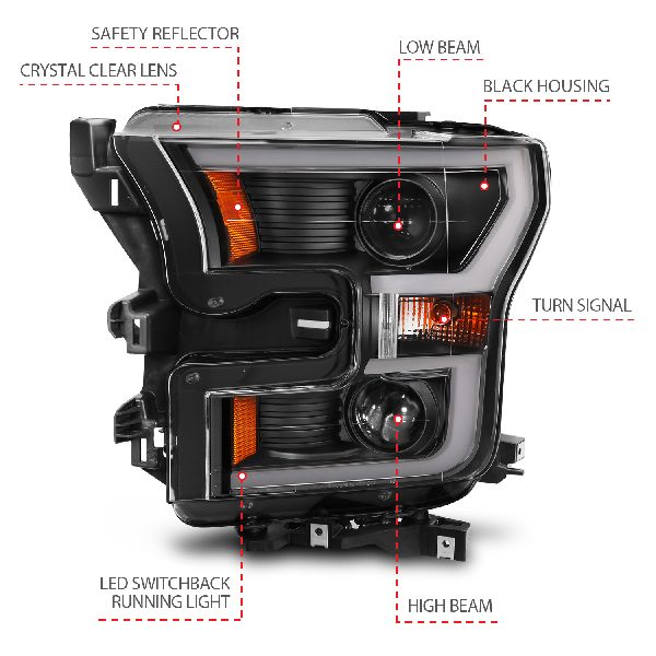 2015-2017 Ford F-150 Headlight Set (ANZO)
