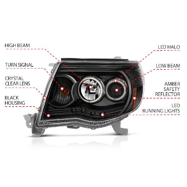2005-2011 Toyota Tacoma Headlight Set (ANZO)