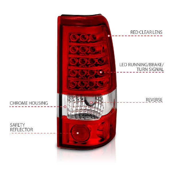 1999-2004 GMC Sierra 2500 Tail Light Set (ANZO)
