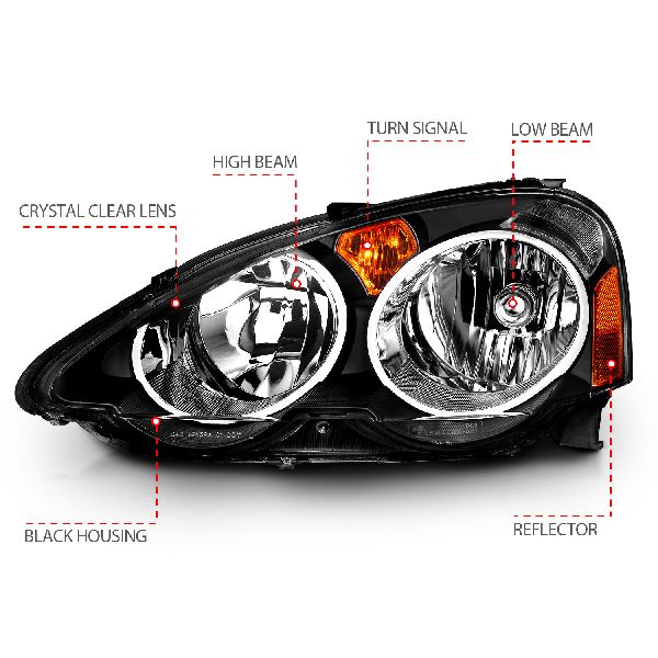 2002-2004 Acura RSX Headlight Set (ANZO)