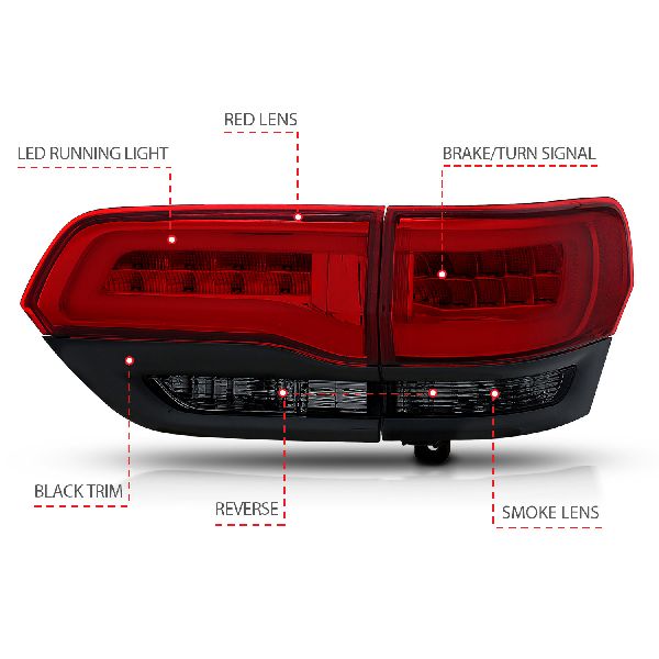 2014-2021 Jeep Grand Cherokee Tail Light Set (ANZO)