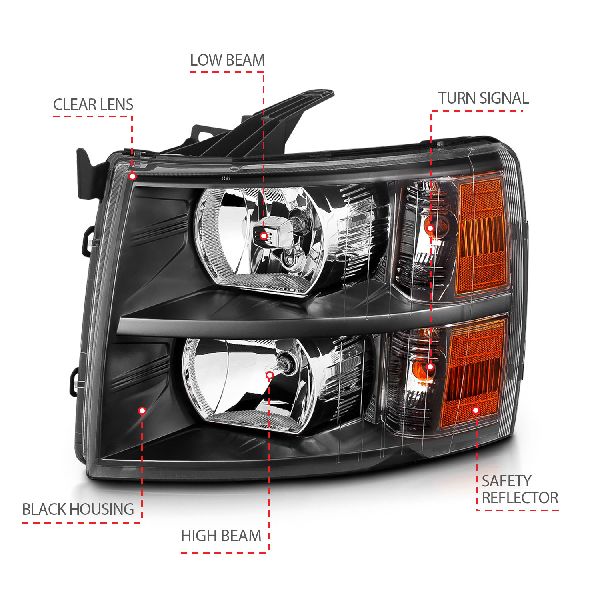 2007 Chevrolet Silverado 3500 Classic Headlight Set (ANZO)