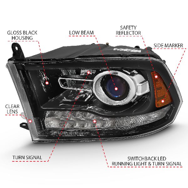 2019-2023 Ram 1500 Classic Headlight Set (ANZO)