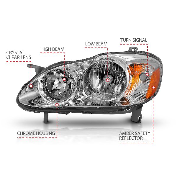 2005-2008 Toyota Corolla Headlight Assembly (ANZO)