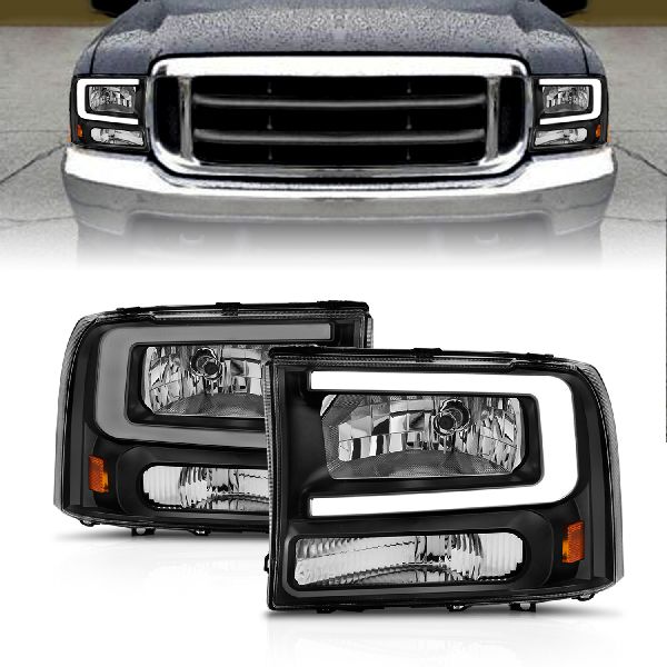 2000-2004 Ford Excursion Headlight Assembly (ANZO)