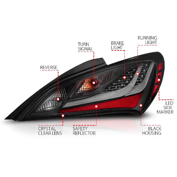 2010-2016 Hyundai Genesis Coupe Tail Light (ANZO)