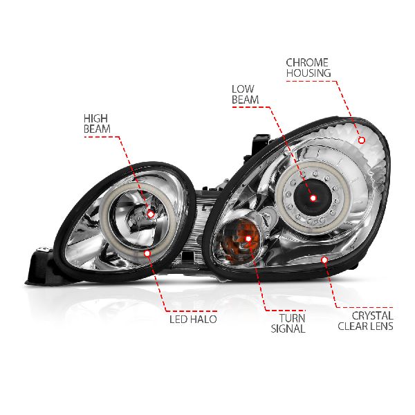 1998-2000 Lexus GS400 Headlight Set (ANZO)