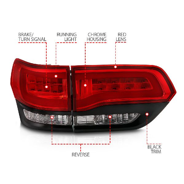 2014-2021 Jeep Grand Cherokee Tail Light Set (ANZO)
