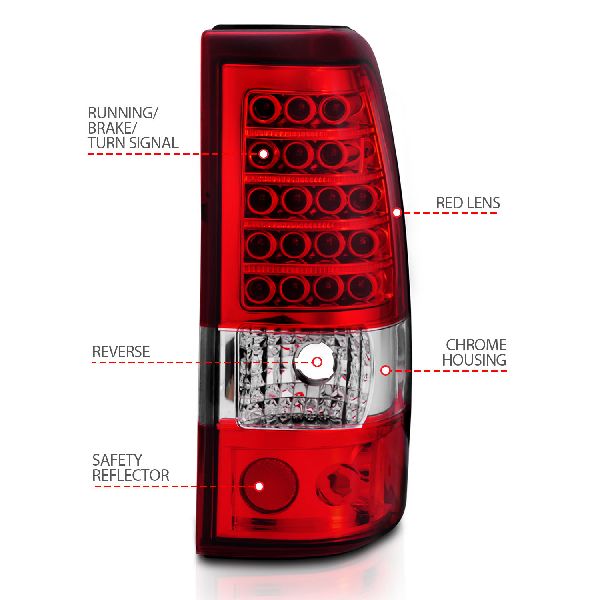 2003-2004 Chevrolet Silverado 2500 Tail Light Set (ANZO)