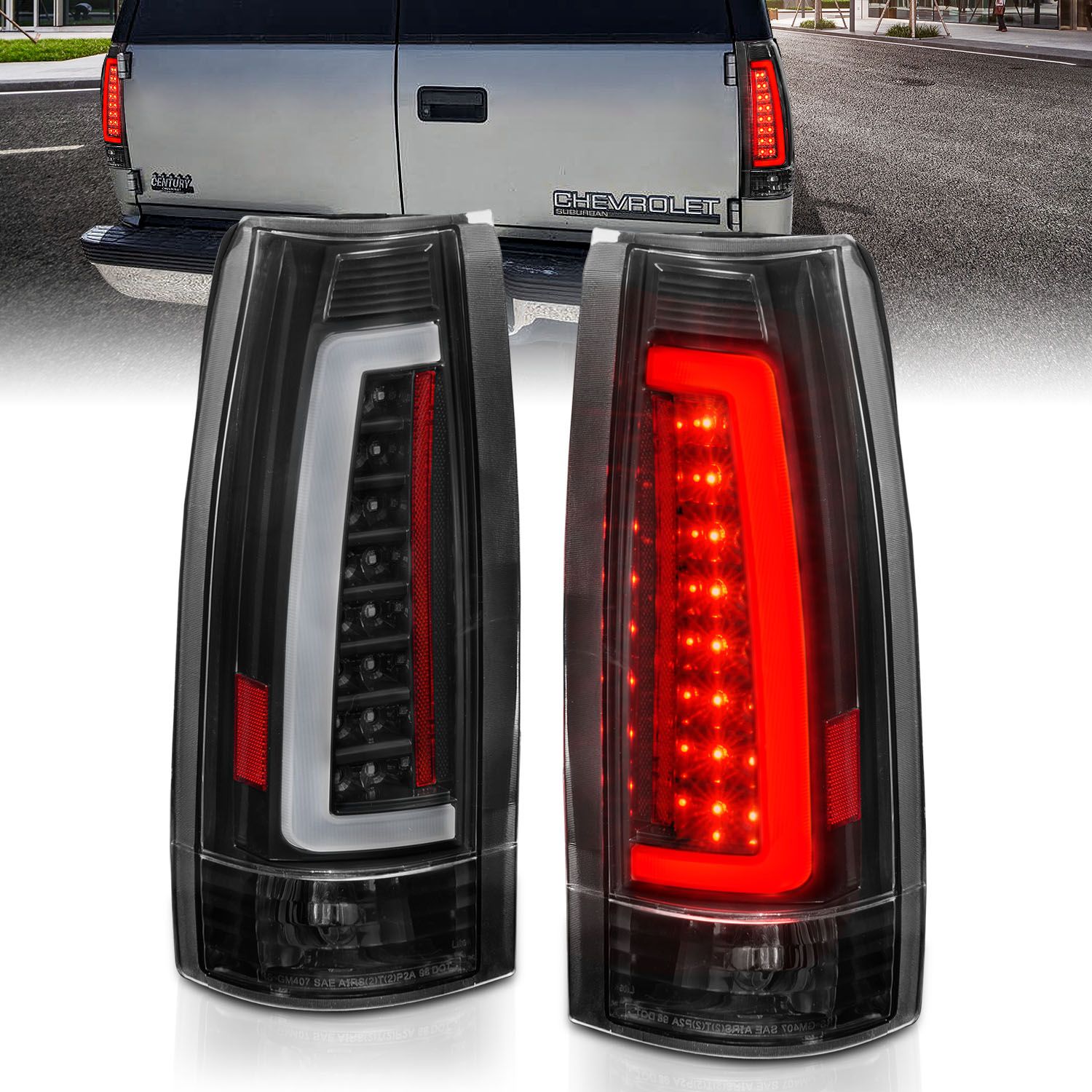 2000, 1999, 1998, 1997, 1996, 1995, 1994, 1993, 1992, 1991, 1990, 1989, 1988 GMC C3500 Tail Light Set