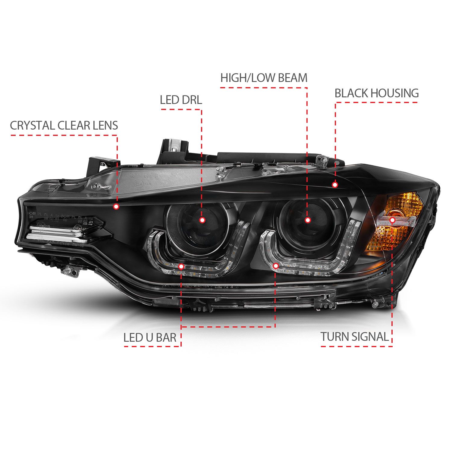 2015, 2014, 2013, 2012 BMW 320i Headlight Set