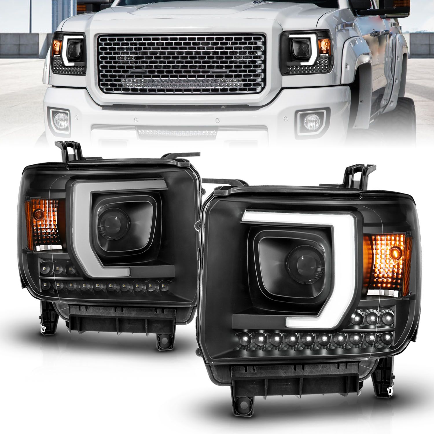 2015, 2014 GMC Sierra Headlight Set