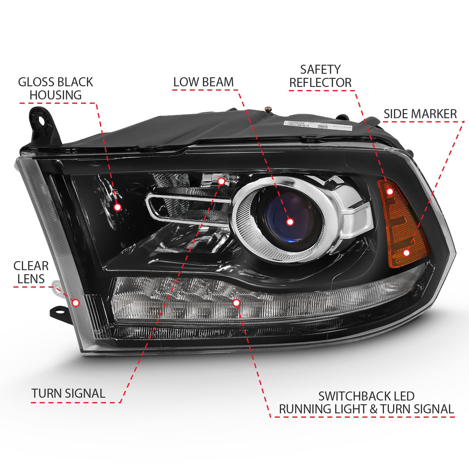 2018, 2017, 2016, 2015, 2014, 2013, 2012, 2011 Ram 3500 1500 Headlight Set