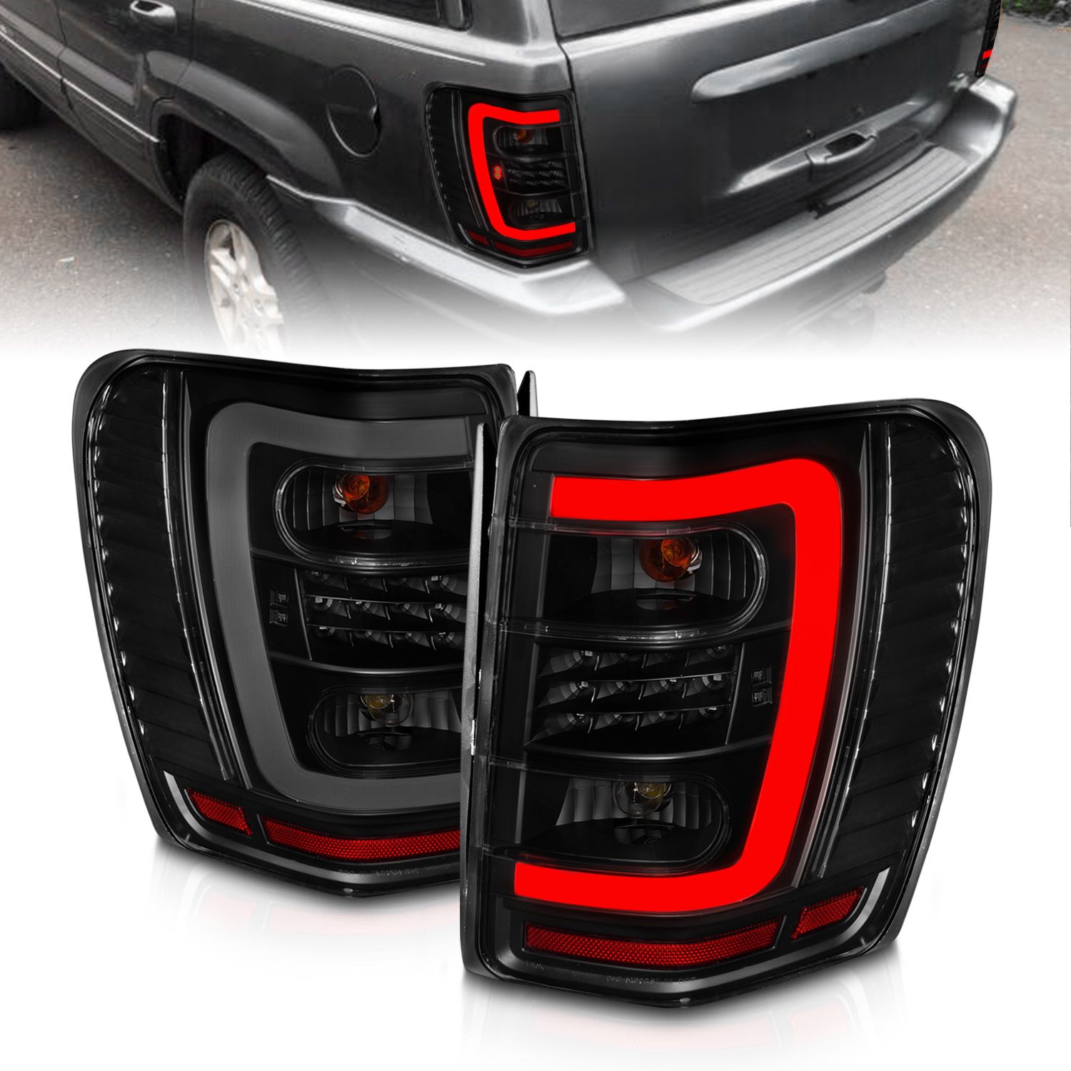 2004, 2003, 2002, 2001, 2000, 1999 Jeep Grand Cherokee Cherokee Tail Light Set