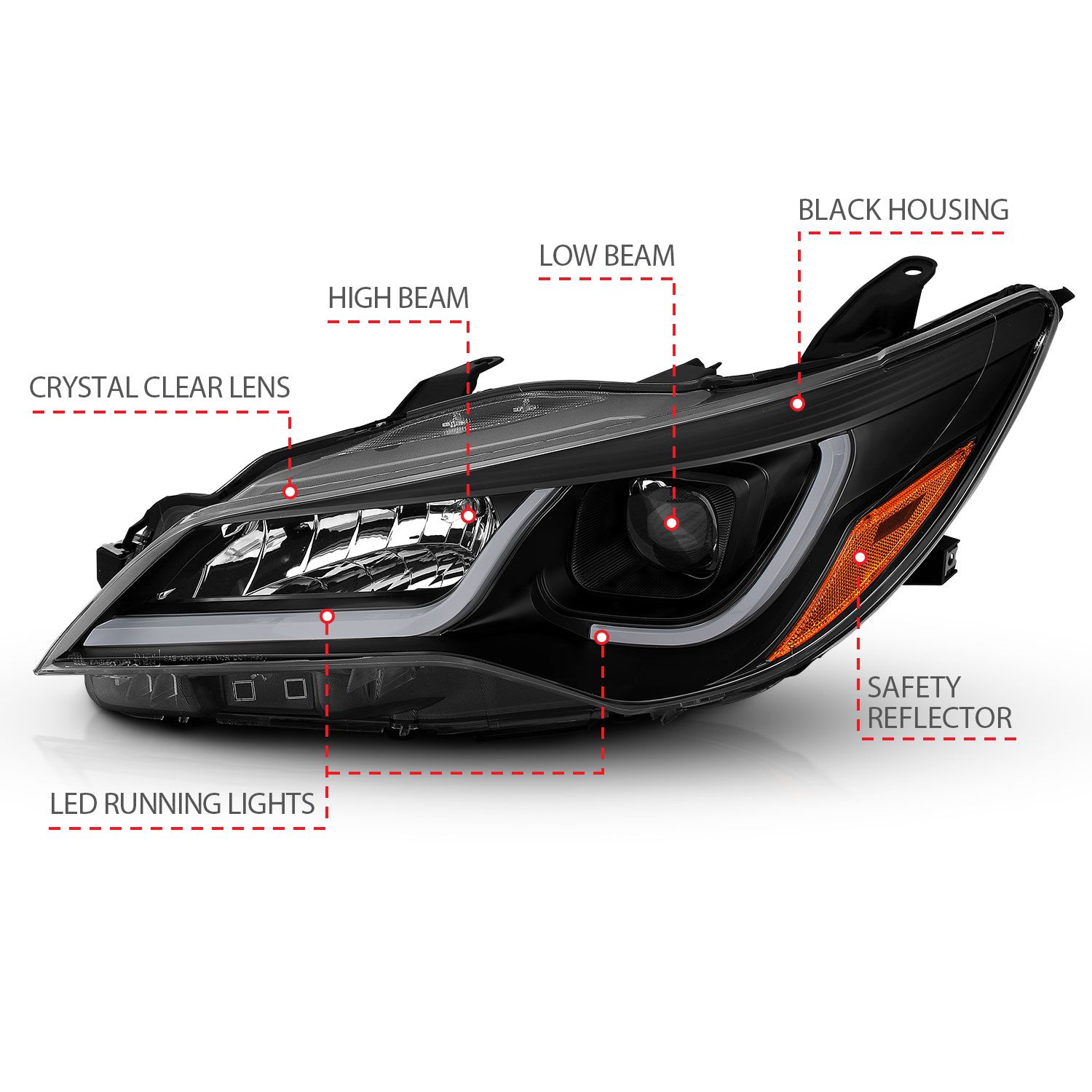 2017, 2016, 2015 Toyota Camry Headlight Set