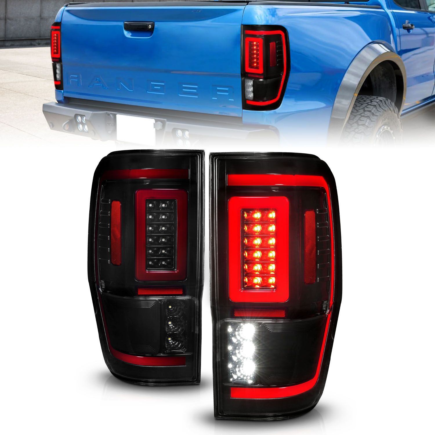 2023, 2022, 2021, 2020, 2019 Ford Ranger Tail Light Set