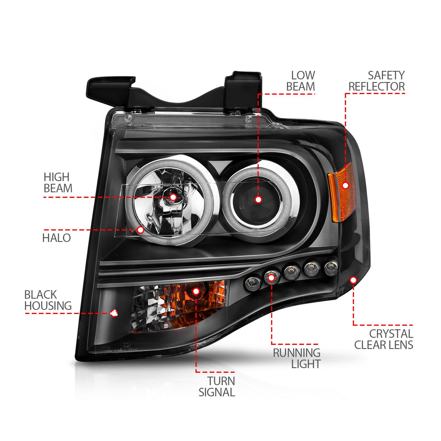 2014, 2013, 2012, 2011, 2010, 2009, 2008, 2007 Ford Expedition Headlight Set
