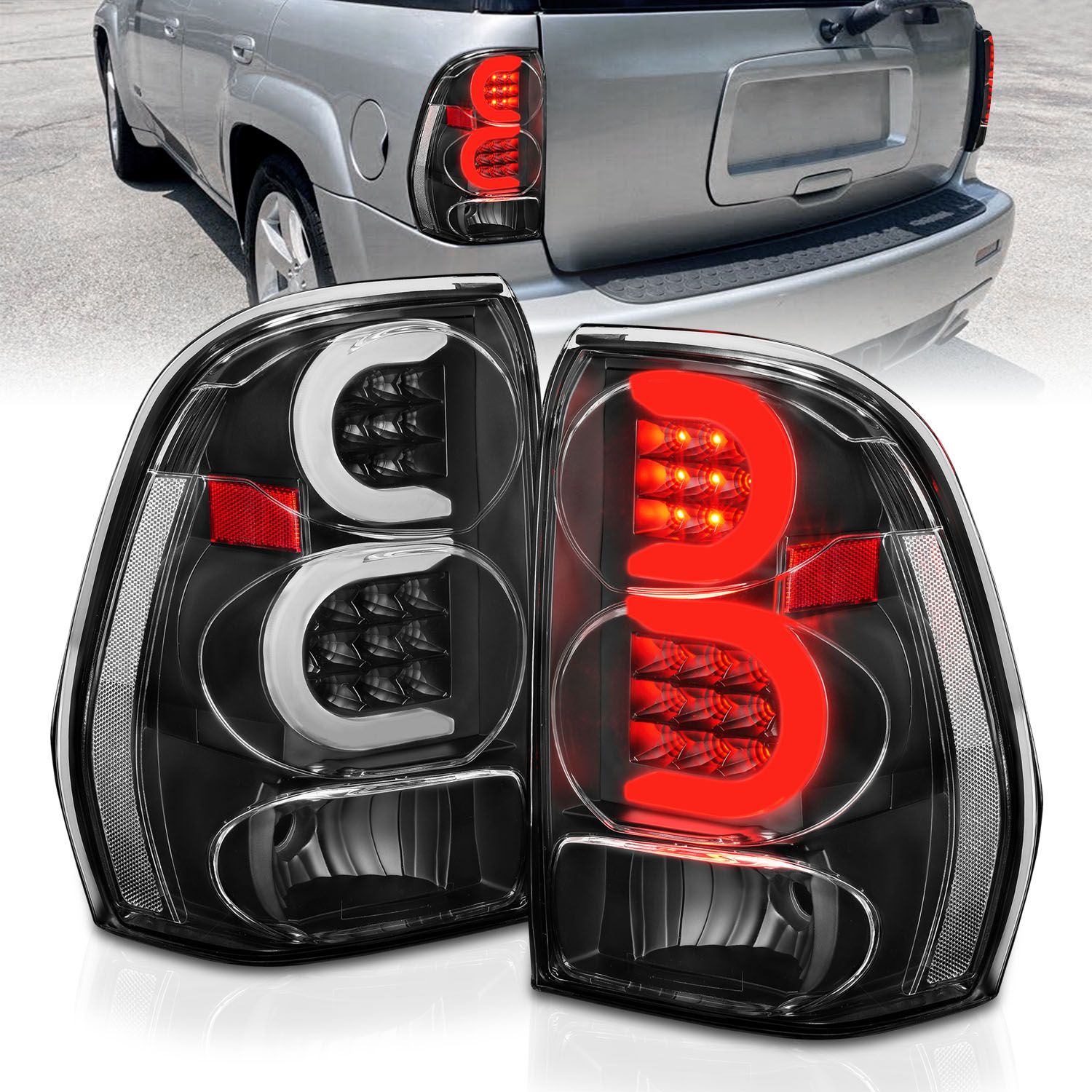 2002-2009 Chevrolet Trailblazer Tail Light Set ANZO