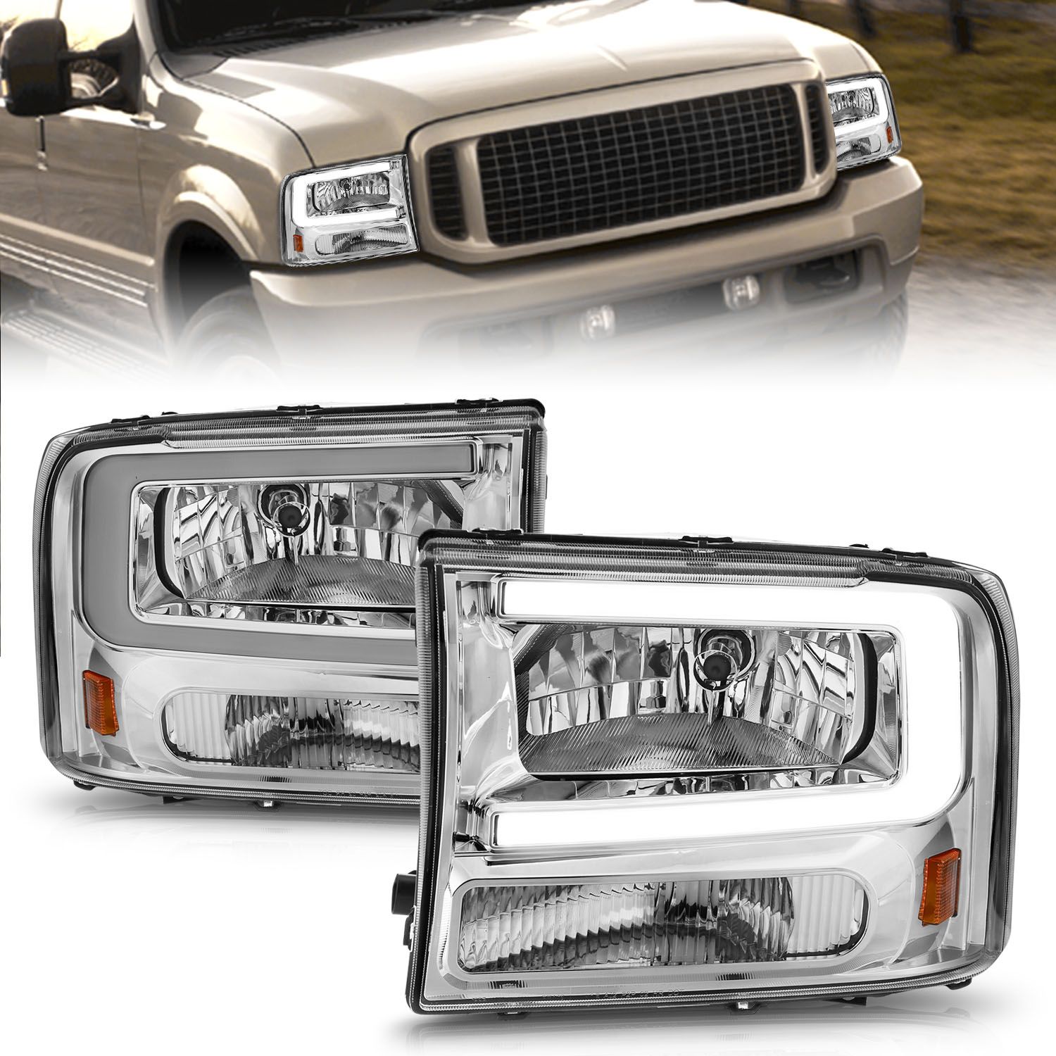2004, 2003, 2002, 2001, 2000 Ford Excursion Headlight Assembly