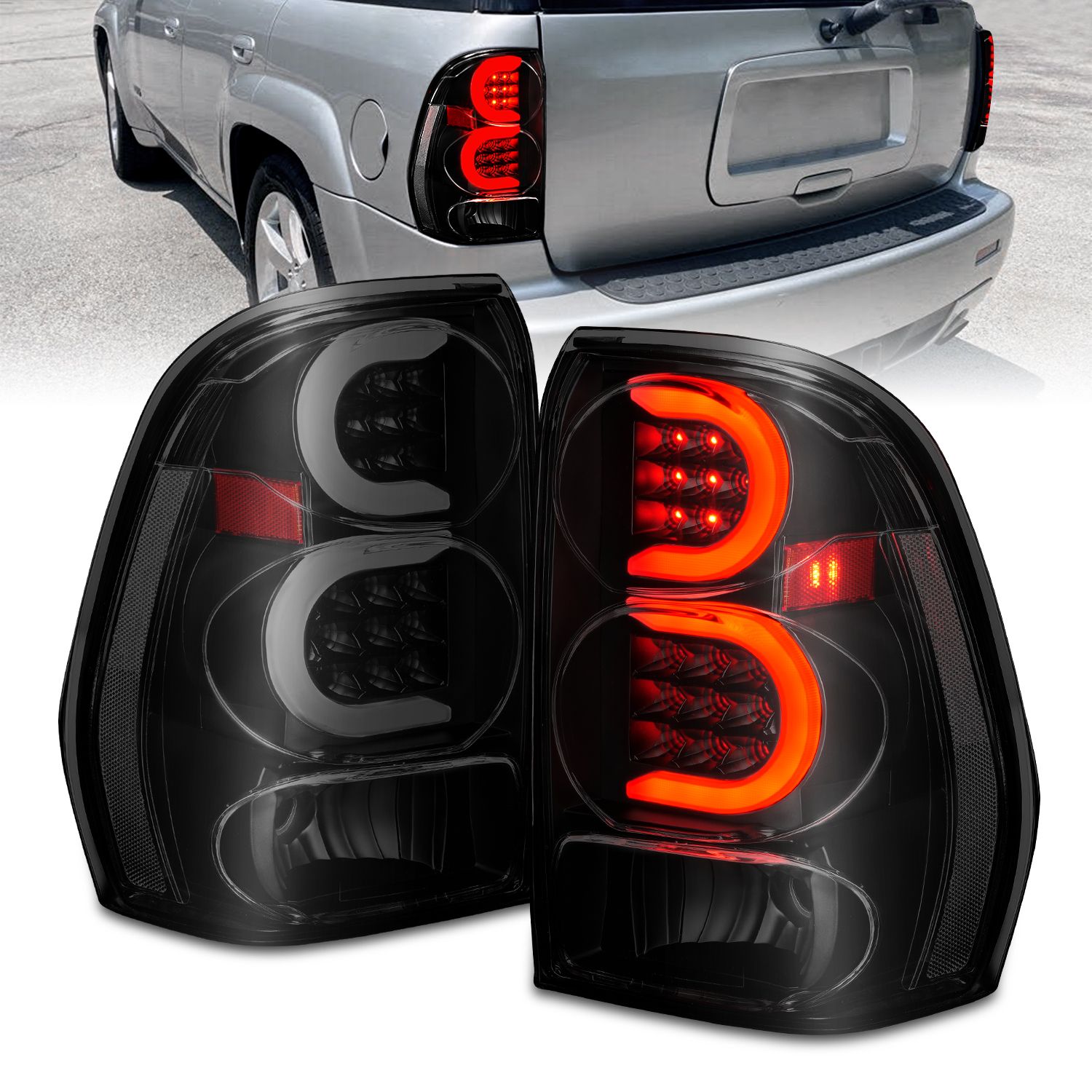 2002-2009 Chevrolet Trailblazer Tail Light Set ANZO