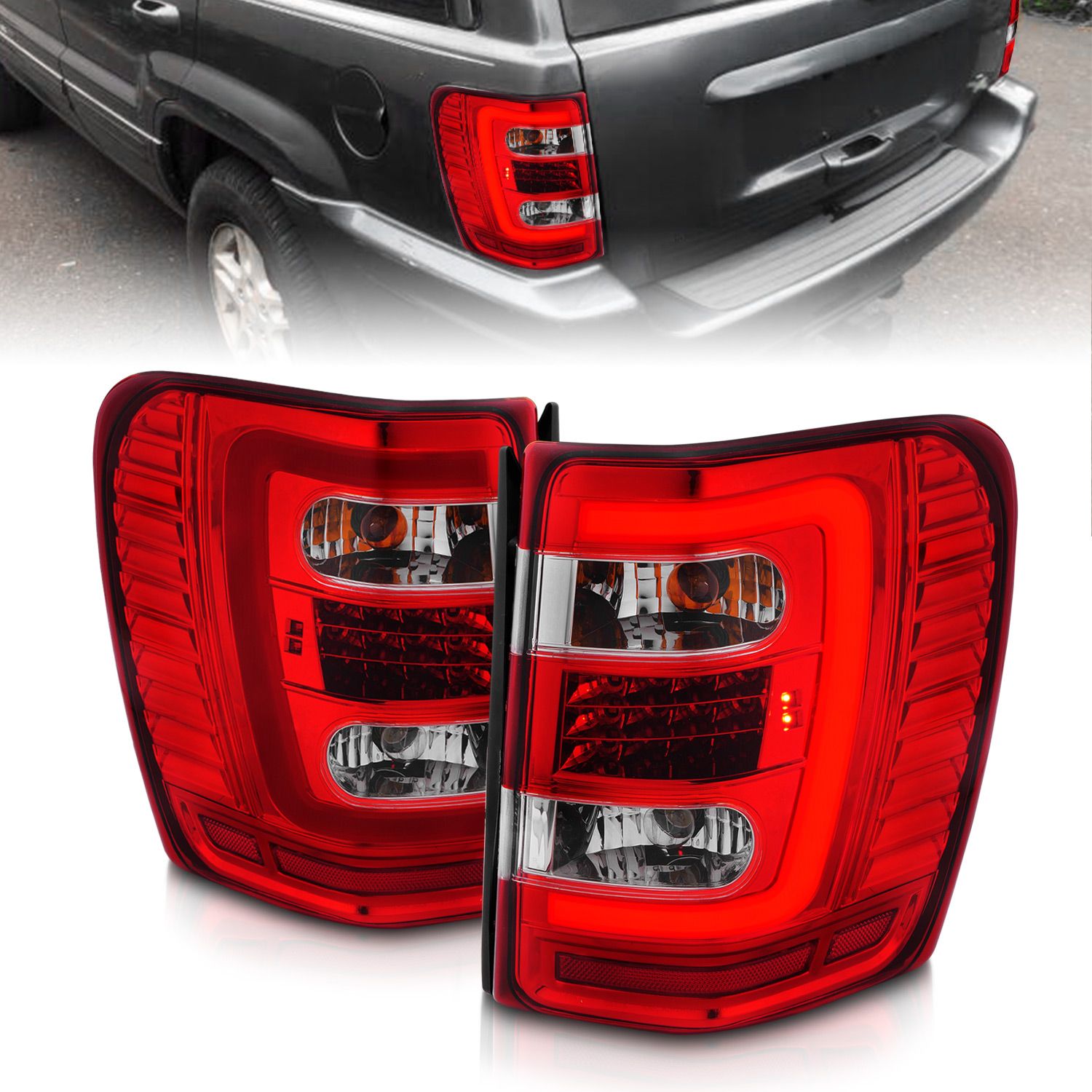 2004, 2003, 2002, 2001, 2000, 1999 Jeep Grand Cherokee Cherokee Tail Light Set