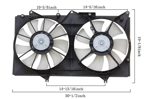 2002-2006 Toyota Camry Dual Radiator and Condenser Fan Assembly (APDI)